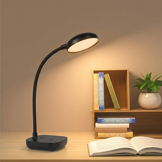 Stilig Svart Skrivebordslampe - Fleksibel og moderne LED-bordlampe