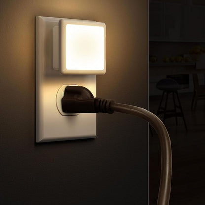 Kompakt Stikkontakt Nattlys - Energieffektiv LED-lampe med integrert lyssensor