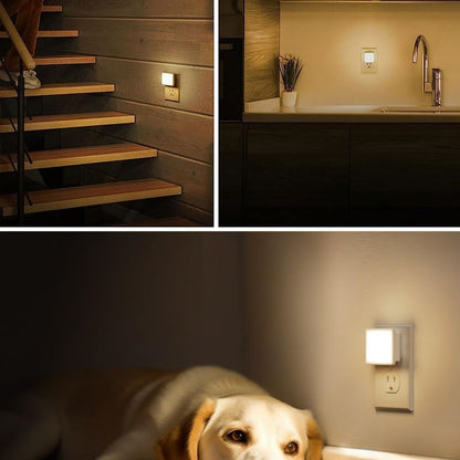 Kompakt Stikkontakt Nattlys - Energieffektiv LED-lampe med integrert lyssensor