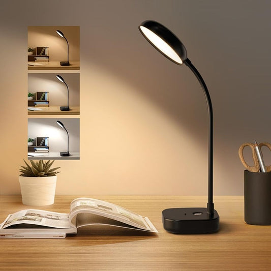 Stilig Svart Skrivebordslampe - Fleksibel og moderne LED-bordlampe
