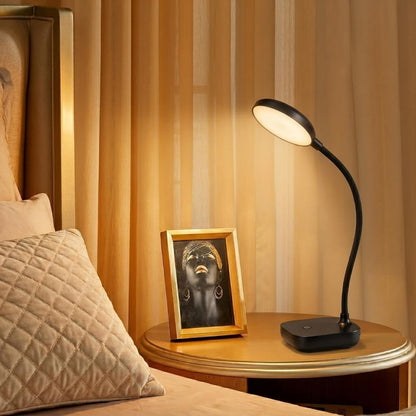 Stilig Svart Skrivebordslampe - Fleksibel og moderne LED-bordlampe